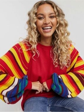 Free People We the Free Rainbow Dreams Thermal Long Sleeve